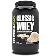 NutraBio Classic Whey Protein Powder- 25G of Protein Per Scoop - Full-Spectrum Amino Acid Profile...