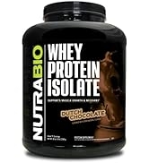 NutraBio Whey Protein Isolate Supplement – 25g of Protein Per Scoop with Complete Amino Acid Prof...